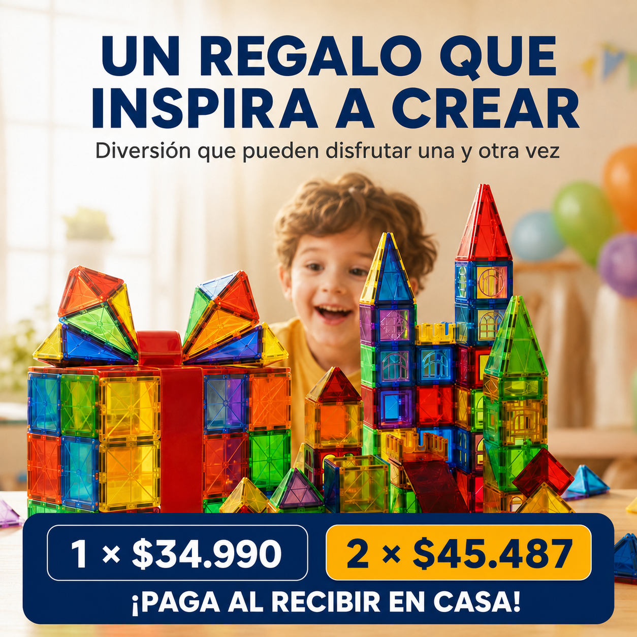 Bloques Magnéticos de Construcción Infantil | Creatividad y Diversión sin Pantallas