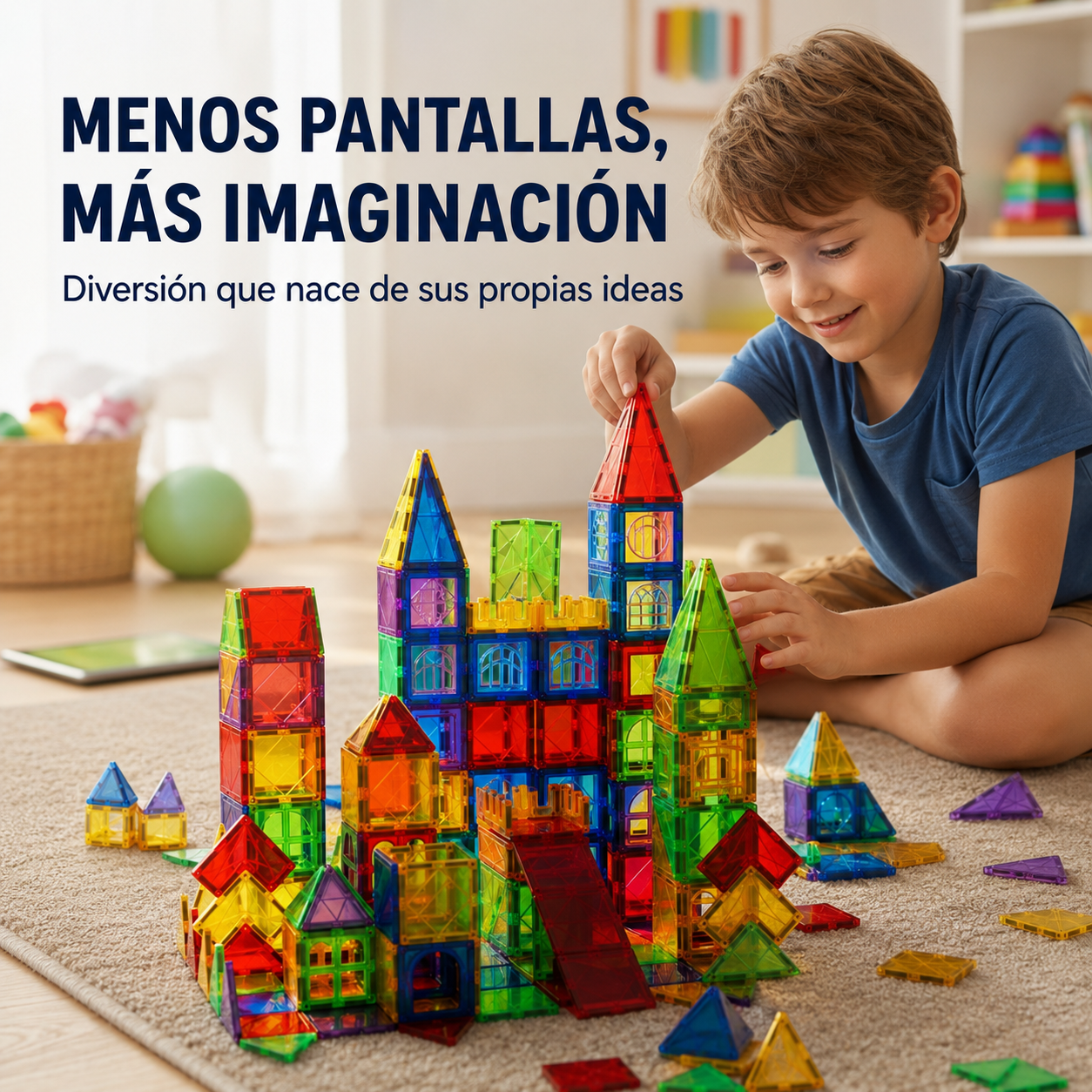 Bloques Magnéticos de Construcción Infantil | Creatividad y Diversión sin Pantallas