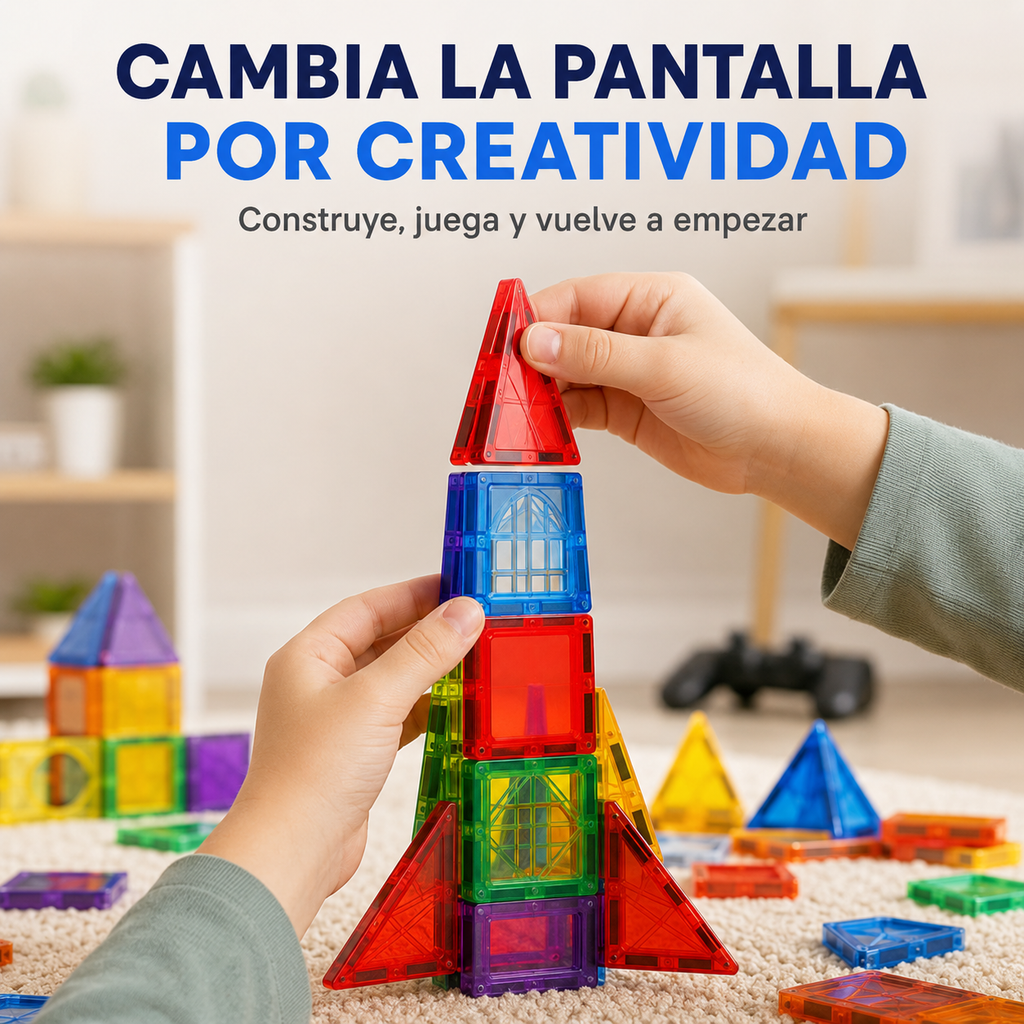 Bloques Magnéticos de Construcción Infantil | Creatividad y Diversión sin Pantallas
